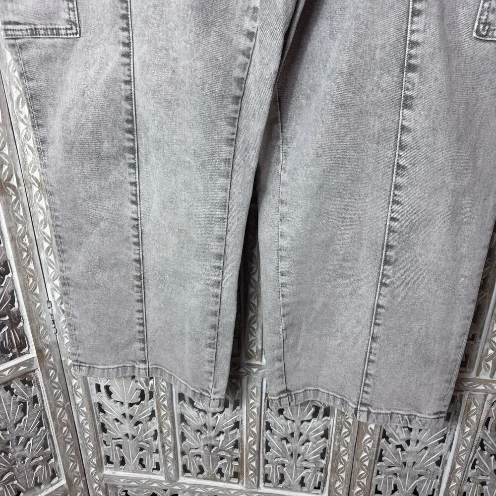 Driftwood Jeans Royce Cargo Wide Leg Straight Leg Acid Wash Womens Plus W24 L27